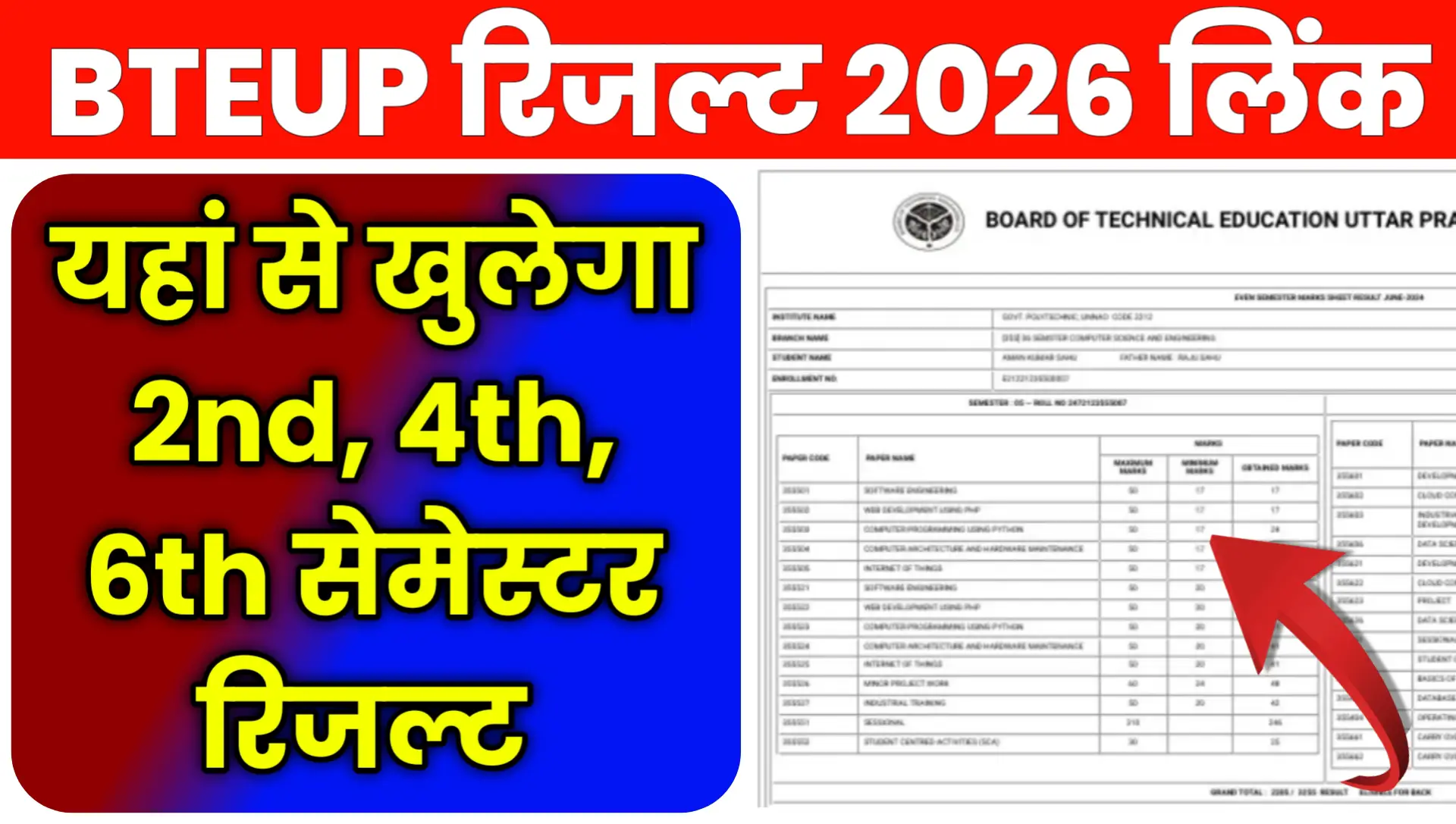 Bteup Result 2026 Kaise Check Kare