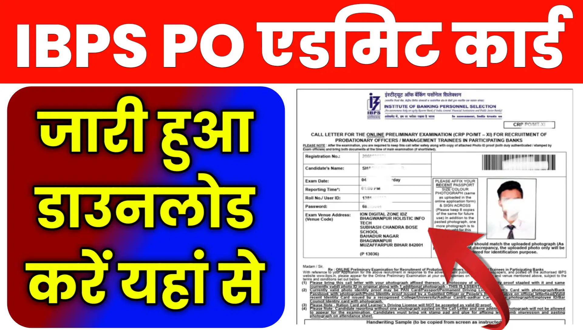 IBPS PO Admit Card 2026 Download