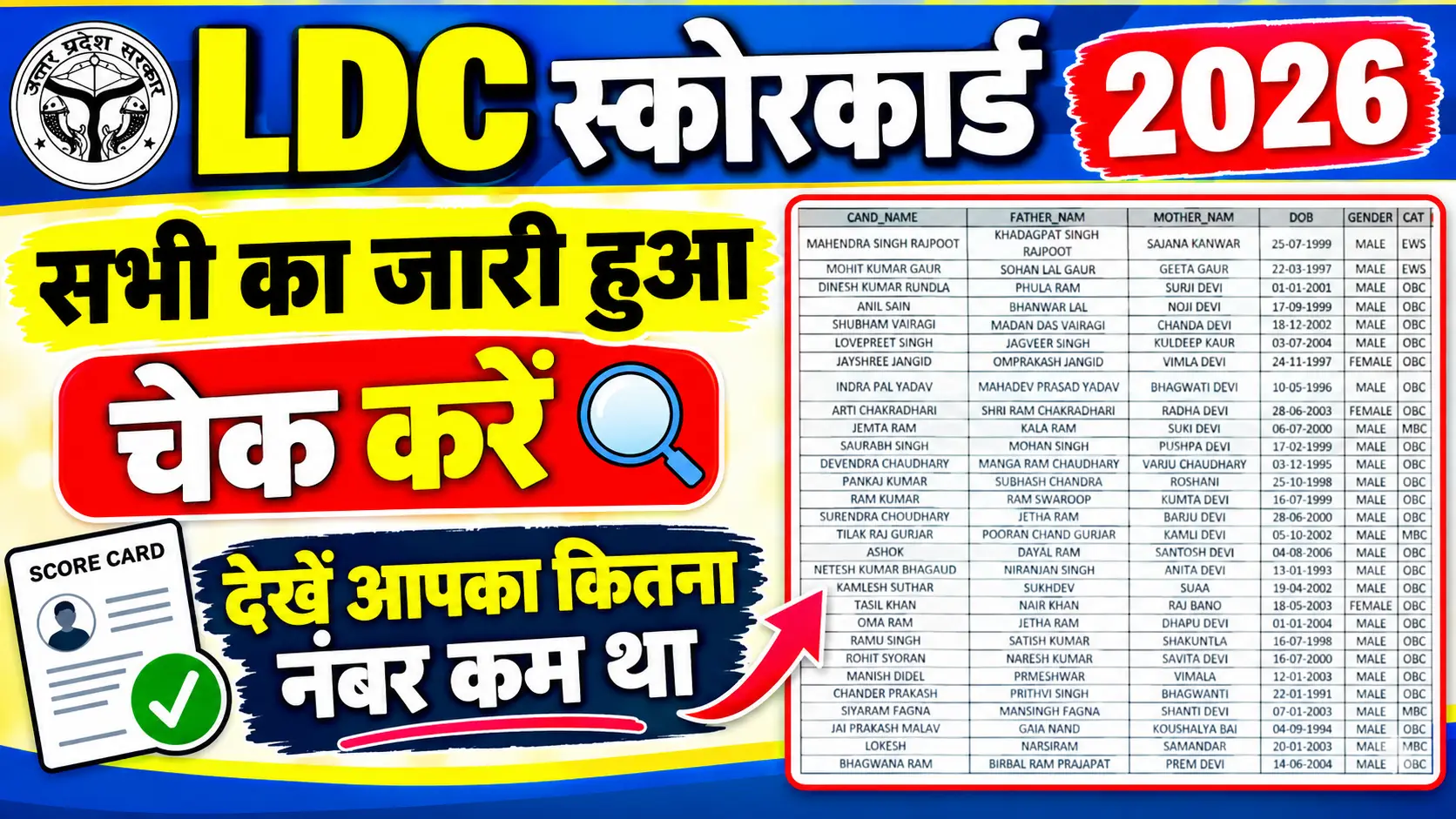 RSSB LDC Scorecard 2026 Check Kaise Kare