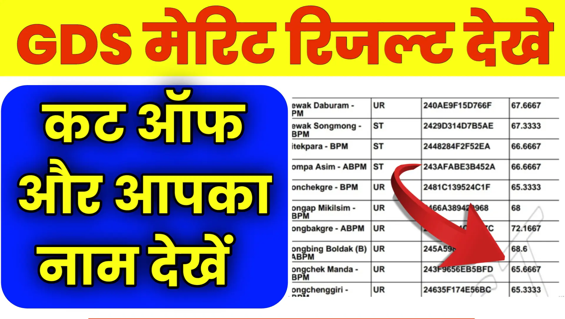 GDS Result 2026 1st Merit List PDF Download